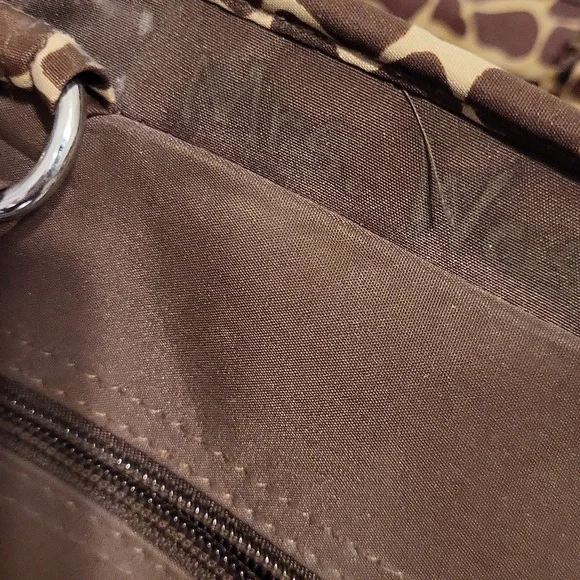 Brown Giraffe Print Craft Organizing Bag - Picture 11 of 13